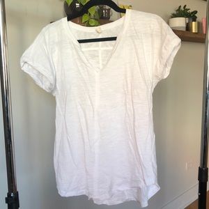 Plain white V Tee